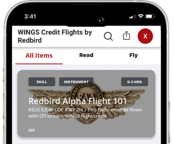 New Redbird Pro Scenarios Qualify for FAA WINGS Program Flight Credits